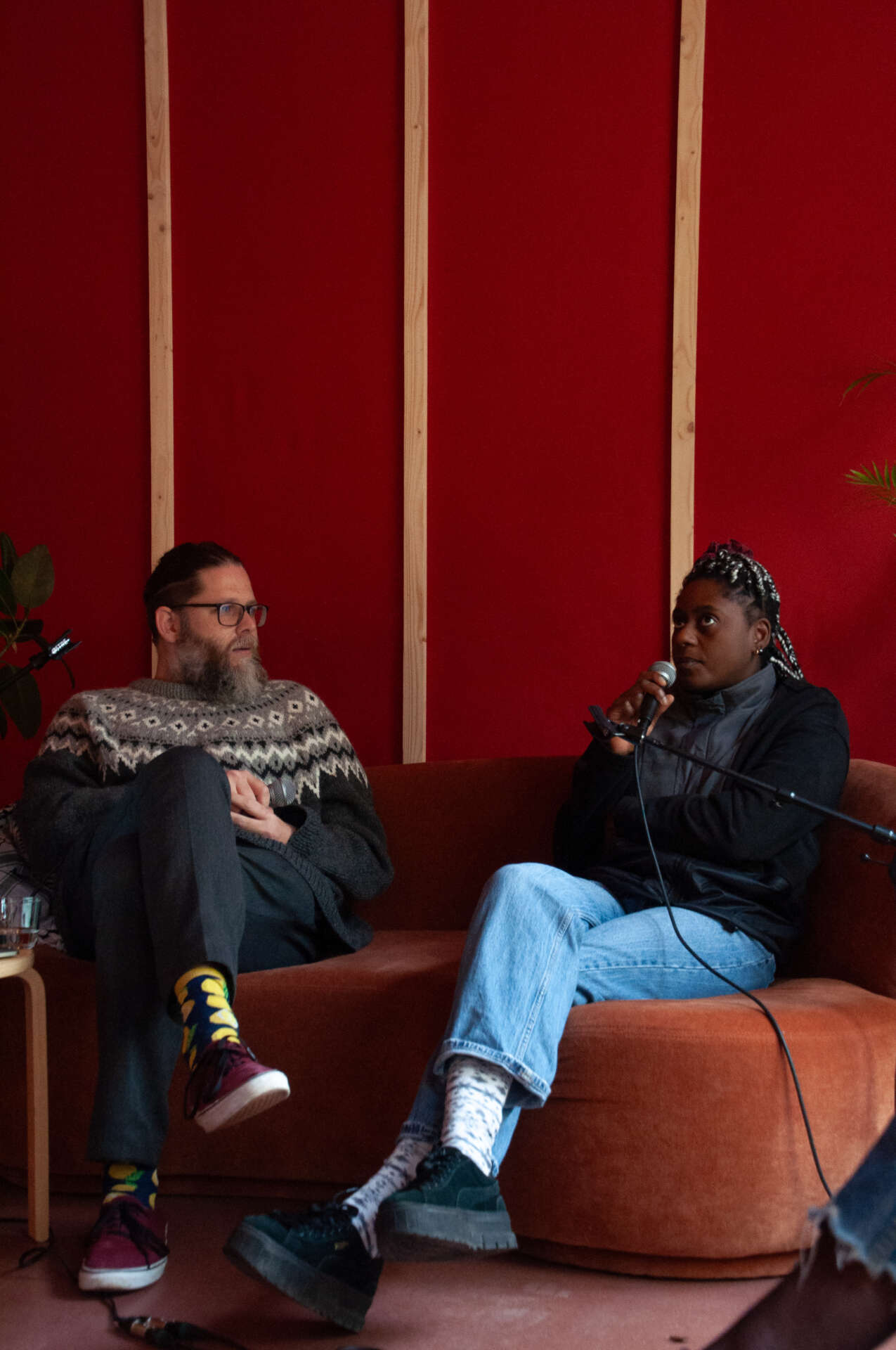 Artistsamtale: Farida Amadou og Tijs, foto: Jonas Enfait